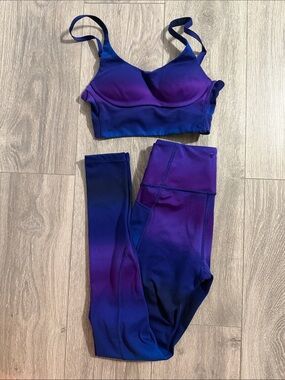Victoria Secret on point High-Waist Ombre Purple & Blue Leggings size small